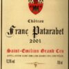 Château Franc Patarabet - Vintage 2001
