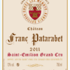 Château Franc Patarabet - Cuvée Vieilles Vignes Saint-Émilion Grand Cru Millésime 2011