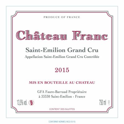 Chateau Franc Saint-Emilion Grand Cru 2015