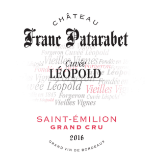 Chateau Franc Patarabet Saint Emilion Grand Cru Cuvee Leopold 2016