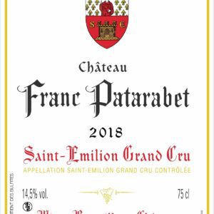 Château Franc Patarabet - Saint-Émilion Grand Cru Millésime 2018