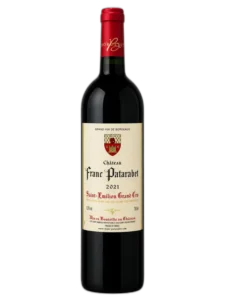 Millésime 2021 Bouteille du chateau Franc Patarabet saint-Emilion Grand-Cru